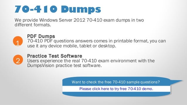 Exam 70 410 Test Pdf Questions Training Material And 70 410 Practice
