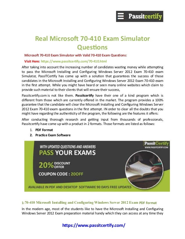 Real Microsoft 70 410 Exam Questions