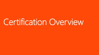 Certification Overview
 