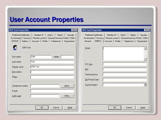 User Account Properties 