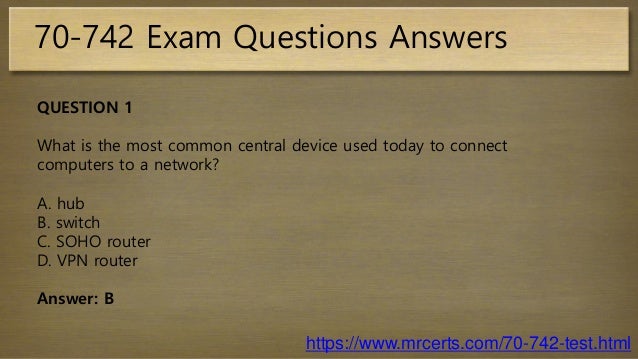Microsoft 70-<b>742</b> Practice Test