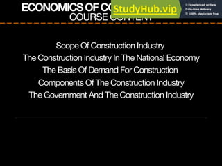 7 0 - ECONOMIC OF CONSTRUCTION INDUSTRY | PDF