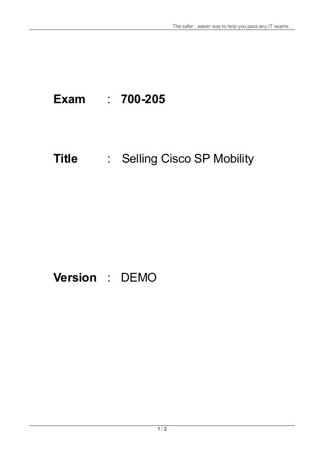 700-805 Dumps Deutsch
