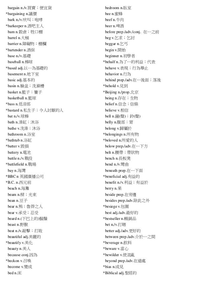 指考必背7000含中文