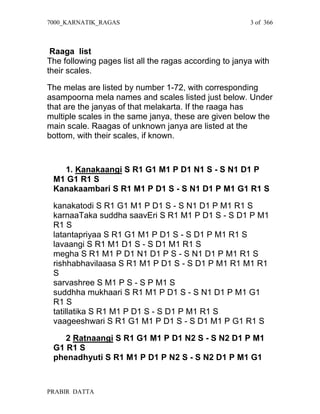 7000 AND MORE KARNATIK RAGAS | PDF