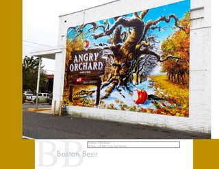 BBBoston Beer
Outdoor Wall Mural
30 feet x 18 feet 13 oz vinyl banner..
 