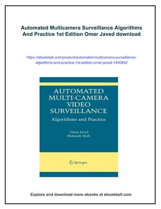 Automated Multicamera Surveillance Algorithms And Practice 1st Edition ...