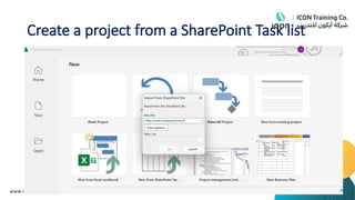 Create a project from a SharePoint Task list
 