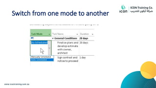 Switch from one mode to another
 
