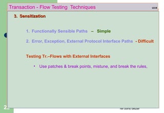 Comprehensive Guide to Transaction Flow Testing in Software Systems | PDF