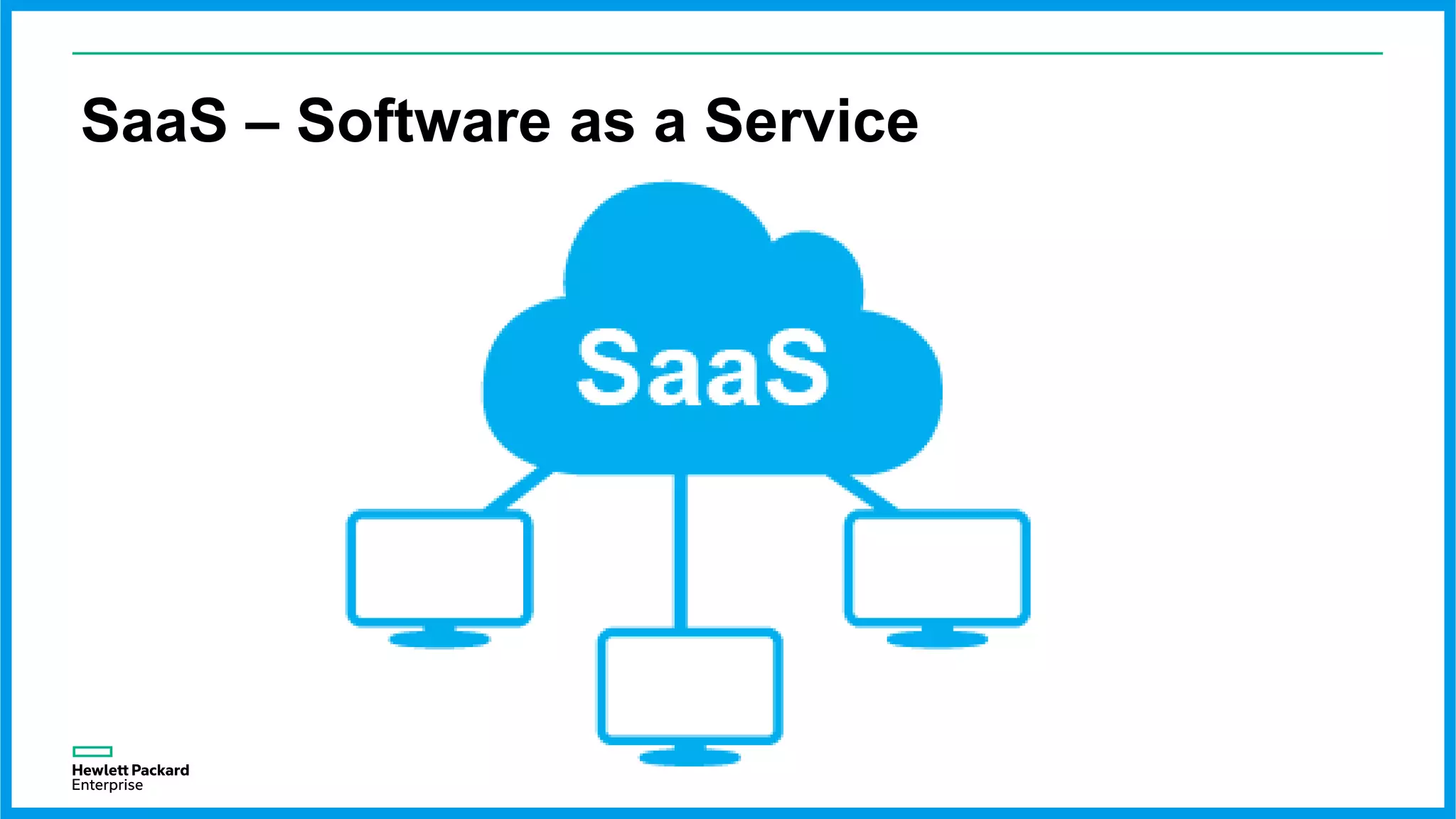 SaaS – Software as a Service
 