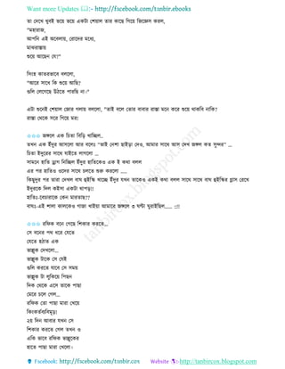 Want more Updates 
http://tanbircox.blogspot.com
িা কদকখ খুবই ভক়ে ভক়ে এেটা কশ়োল িাি োকছ তগক়ে তজকেে েিল,
"মহািাজ,
আপত এই অকবলা়ে, কিাকদি মকধয,
মাঝিাস্তা়ে
শুক়ে আকছ কয?"
তে়ংহ োিিভাকব বলকলা,
"আকি োকধ তে শুক়ে আতছ?
গুতল কলকগকছ উঠকি পািতছ া।"
এটা শুক ই কশ়োল কজাি গলা়ে বলকলা, "িাই বকল কিাি বাবাি িাস্তা মক েকি শুক়ে োেতব াতে?
িাস্তা কেকে েকি তগক়ে মি!
✩✩✩ জেকল এে তচিা তবত়ি খাতিল..
িখ এে ইাঁদুি আেকলা আি বকলঃ “ভাই ক শা ছাই়িা কদও, আমাি োকে আে কদখ জেল েি েুন্দি” …
তচিা ইদুকিি োকে যাইকি লাগকলা …
োমক হাতি ড্রাগ ত তিল ইাঁদুি হাতিকেও এে ই েো বলল
এি পি হাতিও ওকদি োকে চলকি শুরু েিকলা …..
তেছুদুি পি িািা কদখল বাি হইতি খাকি ইাঁদুি যখ িাকেও এেই েো বলল োকে োকে বাি হইতিি গ্লাে কিকখ
ইদুিকে তদল েইো এেটা োপ়ি!!
হাতিঃ-কবচািাকে কে মািিাছ??
বািঃ-এই শালা োলকেও গাজা খাই়ো আমাকি জেকল ৩ িণ্টা িুিাইতছল…… ::!!
✩✩✩ িতিে বক কগকছ তশোি েিকি...
কে বক ি পে ধকি কযকি
কযকি হঠাি এে
ভাল্লুে কদখকলা...
ভাল্লুে টাকে কে কযই
গুতল েিকি যাকব কে েম়ে
ভাল্লুে টা লুতেক়ে তপছ
তদে কেকে একে িাকে পাছা
কমকি চকল কগল…
িতিে কিা পাছা মািা কখক়ে
তে়ংেিববযতবমূ়ি!
২়ে তদ আবাি যখ কে
তশোি েিকি কগল িখ ও
এতে ভাকব িতিে ভাল্লুকেি
হাকি পাছা মািা কখকলা।
 