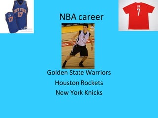 NBA career




Golden State Warriors
  Houston Rockets
  New York Knicks
 