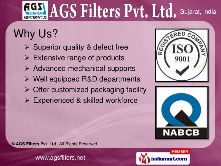 AGS Filters Pvt Ltd Gujarat India