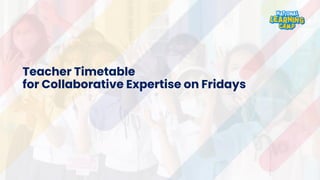 Teacher Timetable
for Collaborative Expertise on Fridays
 