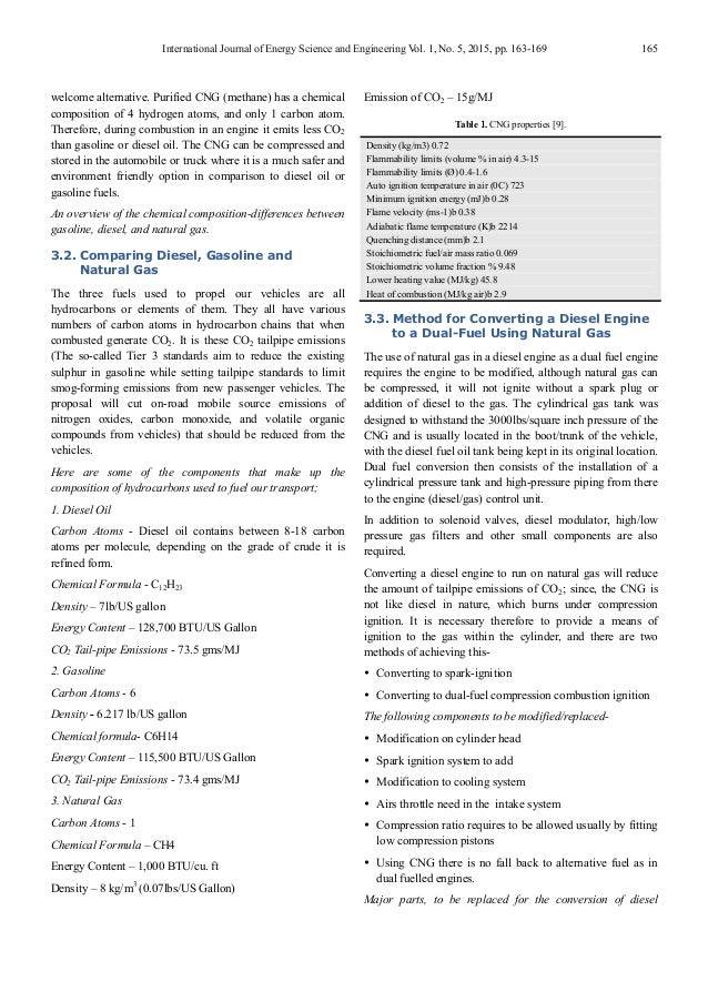 Converting a Diesel Engine to DualFuel Engine Using Natural Gas