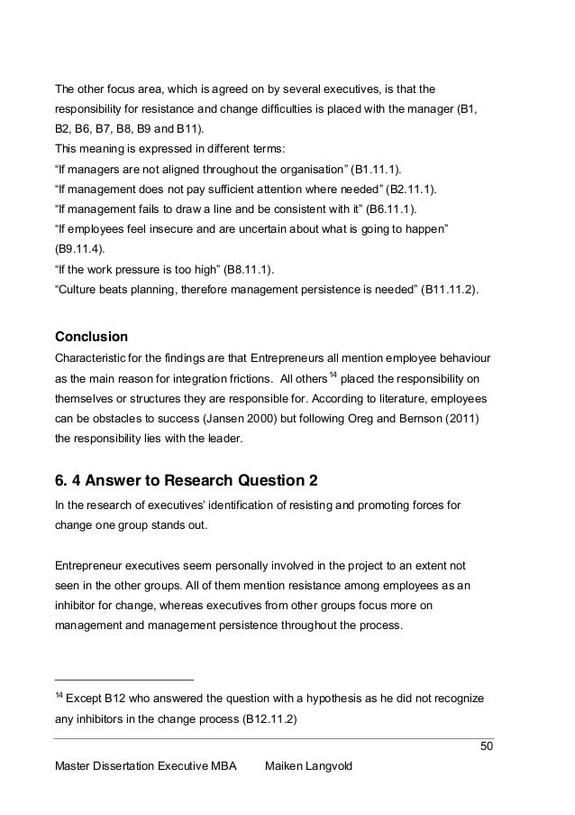 Dissertation mba