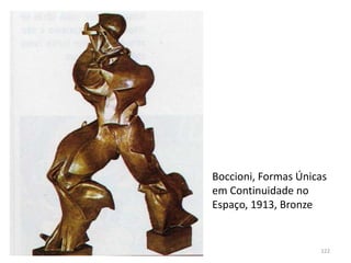 Boccioni, Formas Únicas
em Continuidade no
Espaço, 1913, Bronze
122
 