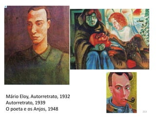 Mário Eloy, Autorretrato, 1932
Autorretrato, 1939
O poeta e os Anjos, 1948 213
 