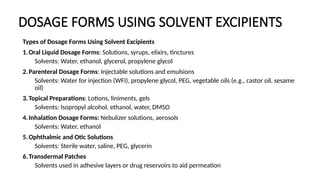 Presentation on solvents as excepients.pptx