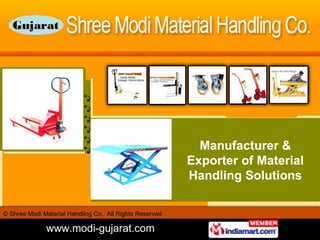 Manufacturer & Exporter of Material Handling Solutions 