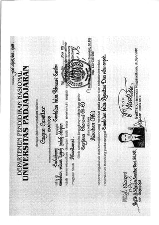 Padjadjaran University Certificate
