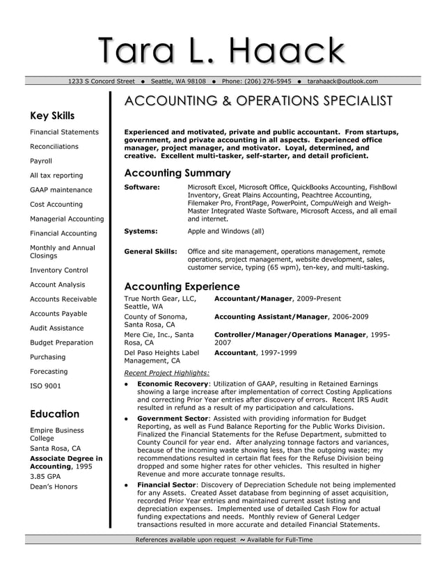 Tara Haack Resume | PDF