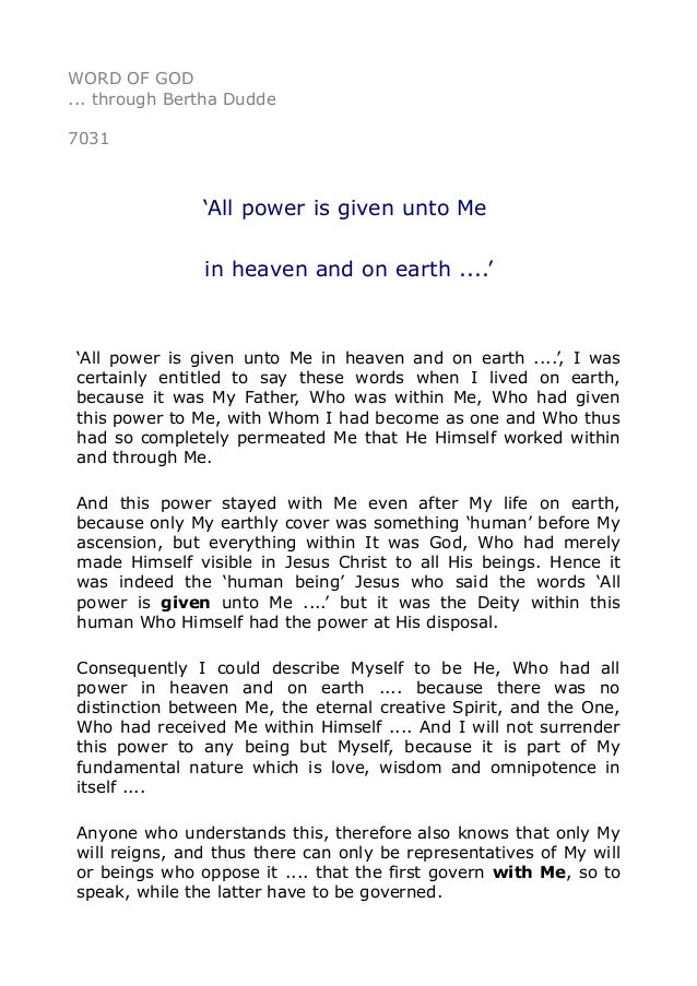 7031 'All Power Is Given Unto Me In Heaven And On Earth .' - 638x903 - jpeg Power In Heaven