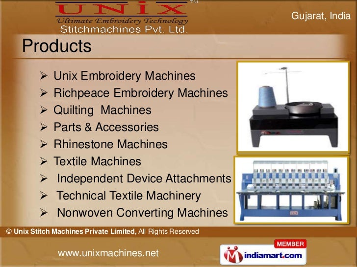 Unix Embroidery Machine by Unix Stitch Machines Private Limited Surat
