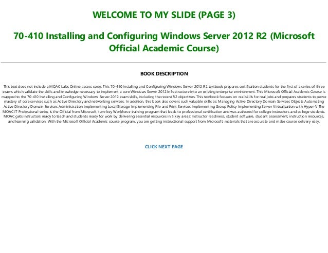 Read Pdf 70 410 Installing And Configuring Windows Server 12 R2 Read Pdf 70 410 Installing And Configuring Windows Server 12 R2