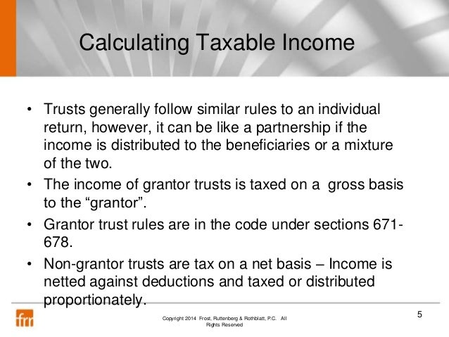 accountants guide to grantor trusts 111714 grantor tax information letter