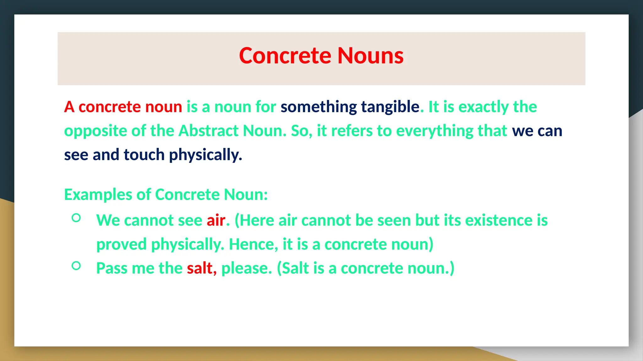 An Introduction to Noun as Part of speech function | PPT