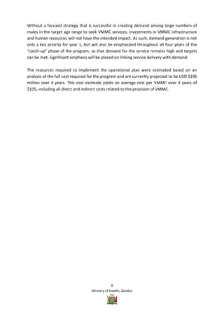 Vmmc Work Plan Example Zambia VMMC Operational plan | PDF