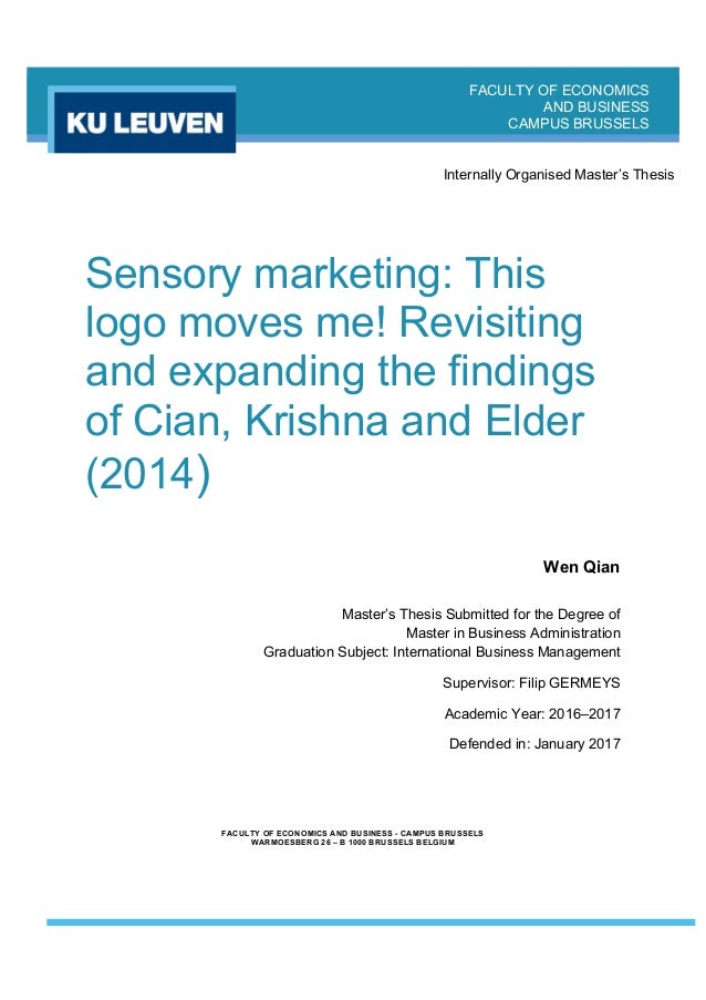 Master thesis e marketing