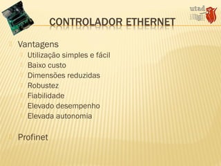  Vantagens
 Utilização simples e fácil
 Baixo custo
 Dimensões reduzidas
 Robustez
 Fiabilidade
 Elevado desempenho
 Elevada autonomia
 Profinet
 