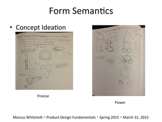 NYU Product Design Fundamentals Portfolio | PDF