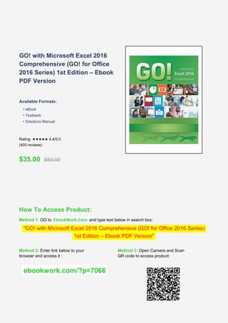 Comprehensive Guide to Microsoft Excel 2016 Features and Functions | PDF