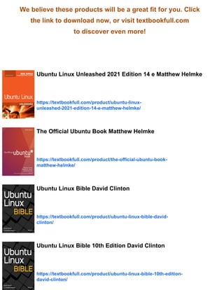 Ubuntu Linux Unleashed 2021 Edition Helmke | PDF