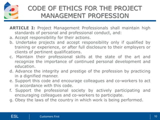 Code of Ethics in Context of Project Management | PPSX