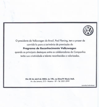 GOLF EXPERT VW Recognition Program Luiz Pedregal