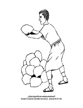 ¿Qué significan estas piedras?
Israel cruzó el Jordán en seco. Josué 4:21-22.
 