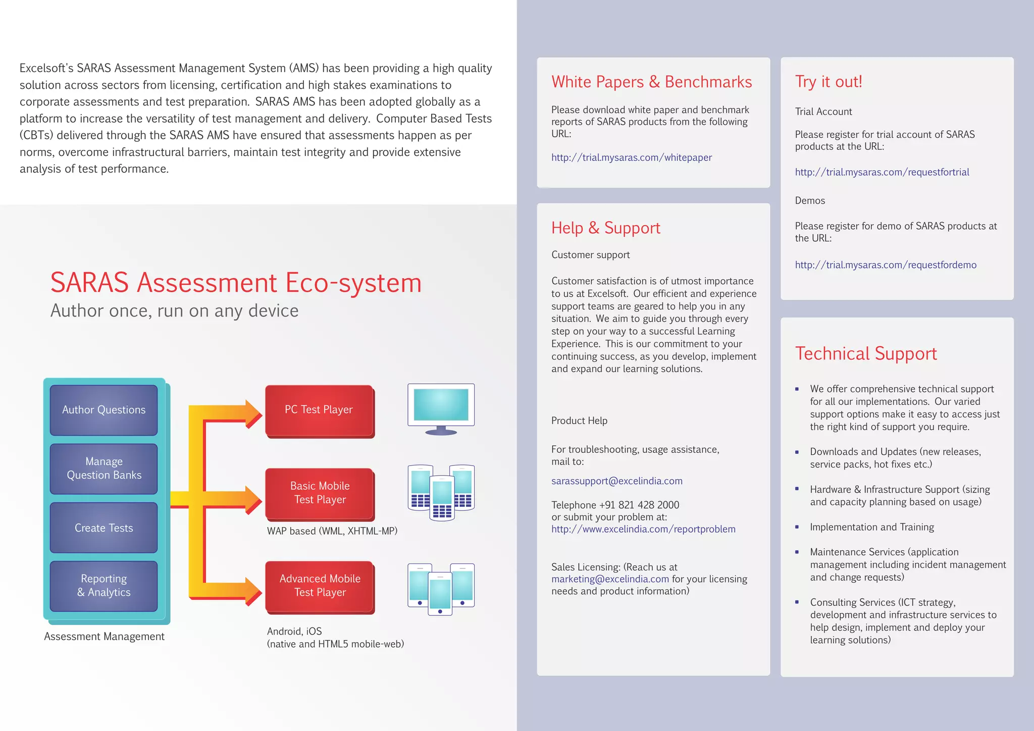 Sara Assessment.pdf Saras Test & Assessment Brochure | PDF
