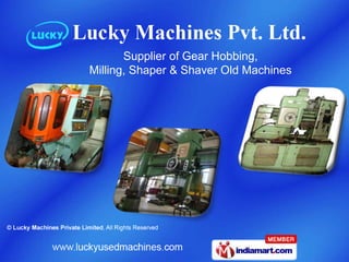 Supplier of Gear Hobbing,
Milling, Shaper & Shaver Old Machines
 