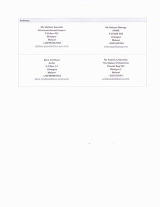 Lusungu Mkandawire CV
