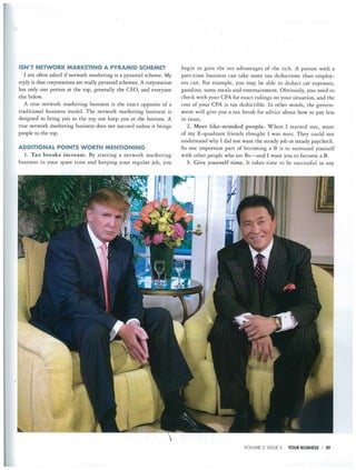 R. Kiyosaki & Donald Trump - Why network marketing