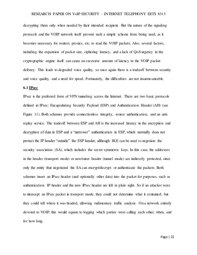 voip research paper header for research paper