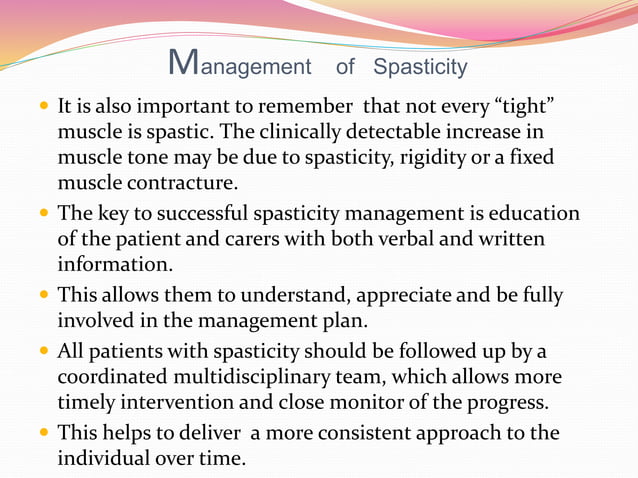 SPASTICITY | PPTX | Physical Therapy | Wellness