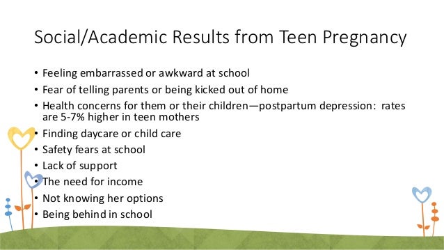 Positive effects of teenage pregnancy essay