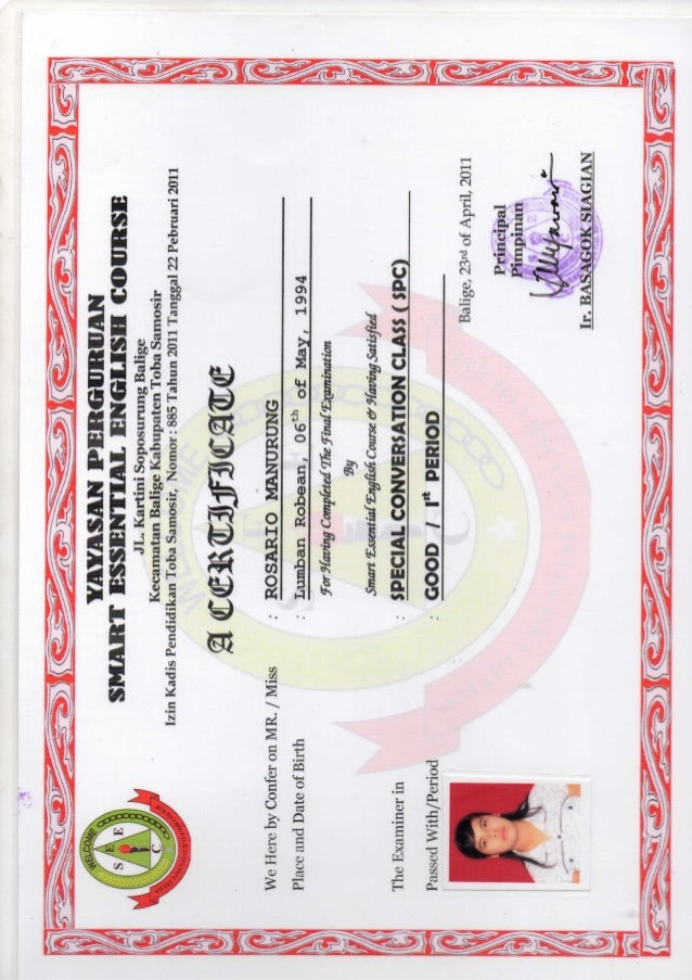 Certificate English Course