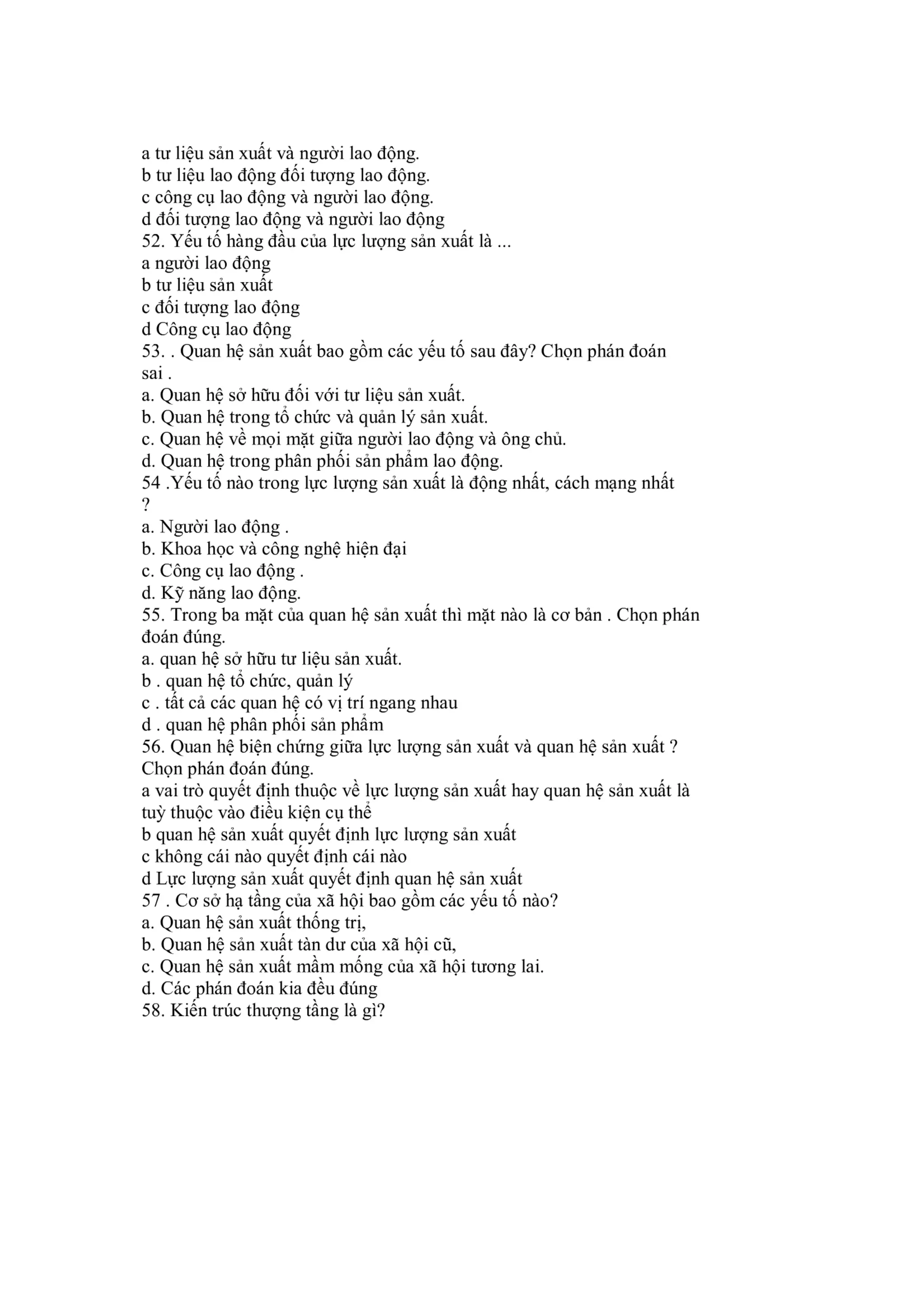 70 câu trắc nghiệm Triết Học - Mác Lê Nin